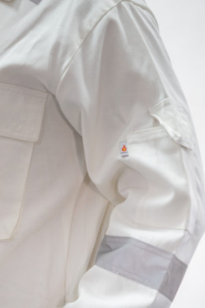 white industrial uniform